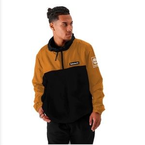 Brown timberland windbreaker with hood